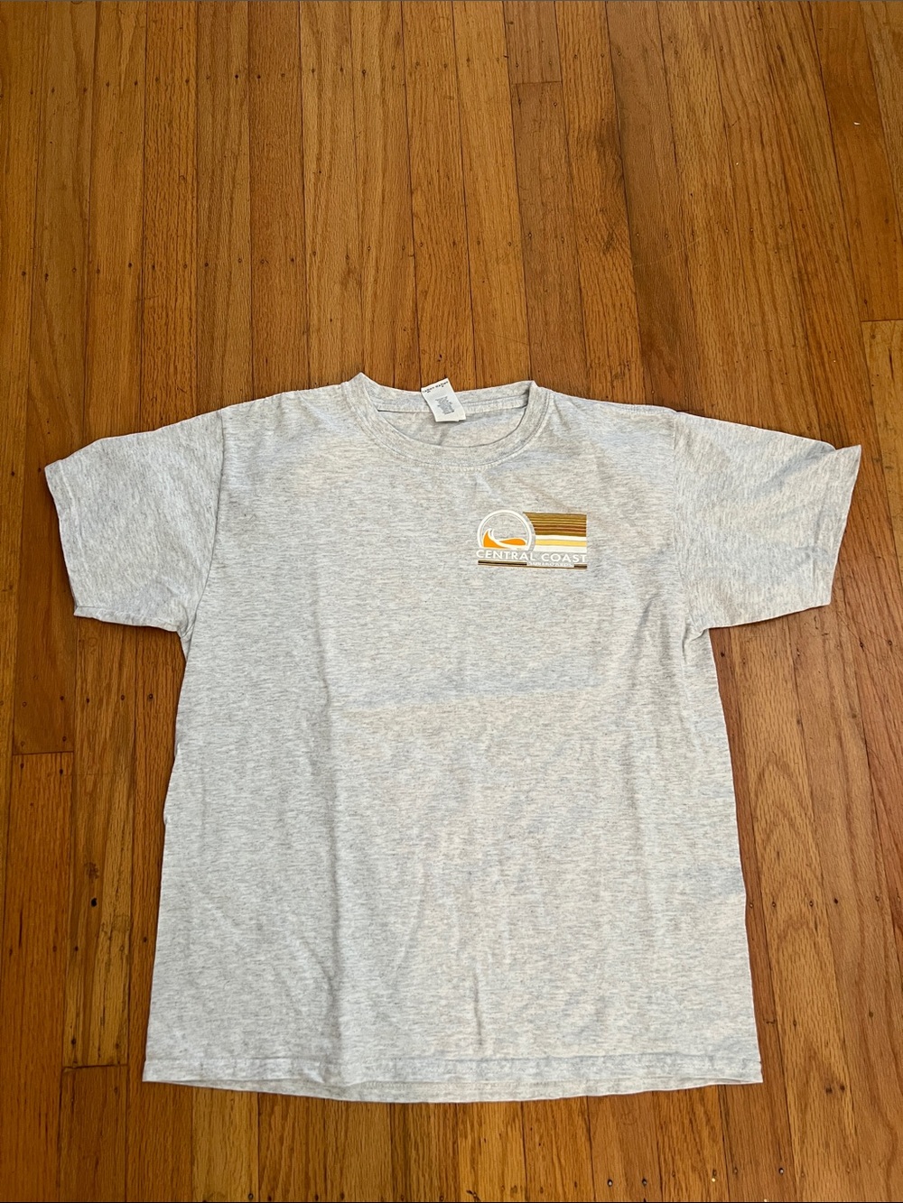 Central cost surfboard Heather Gray Short Sleeve Tee san luis Obispo original